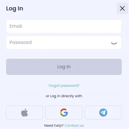 Opties om in te loggen op je Booms Bet Casino-profiel