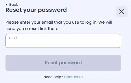 Wachtwoord opnieuw instellen en inloggen bij Booms Bet Casino