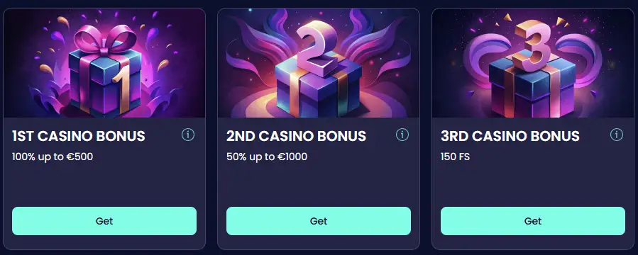 Gratis registratiebonussen bij Booms Bet Casino